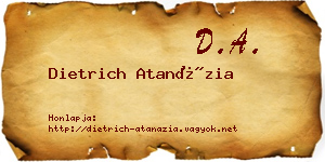 Dietrich Atanázia névjegykártya